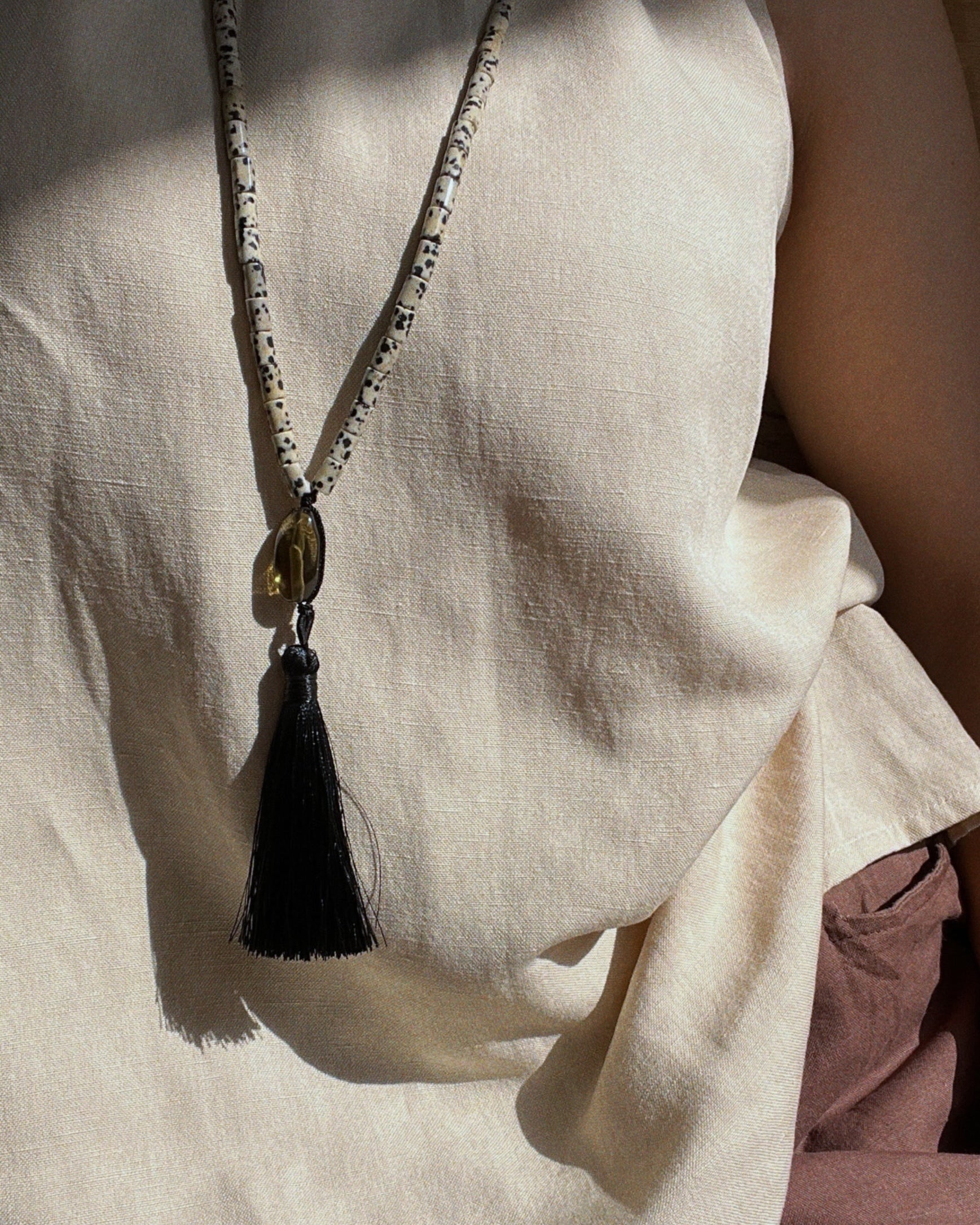Dalmatian Tassel Necklace