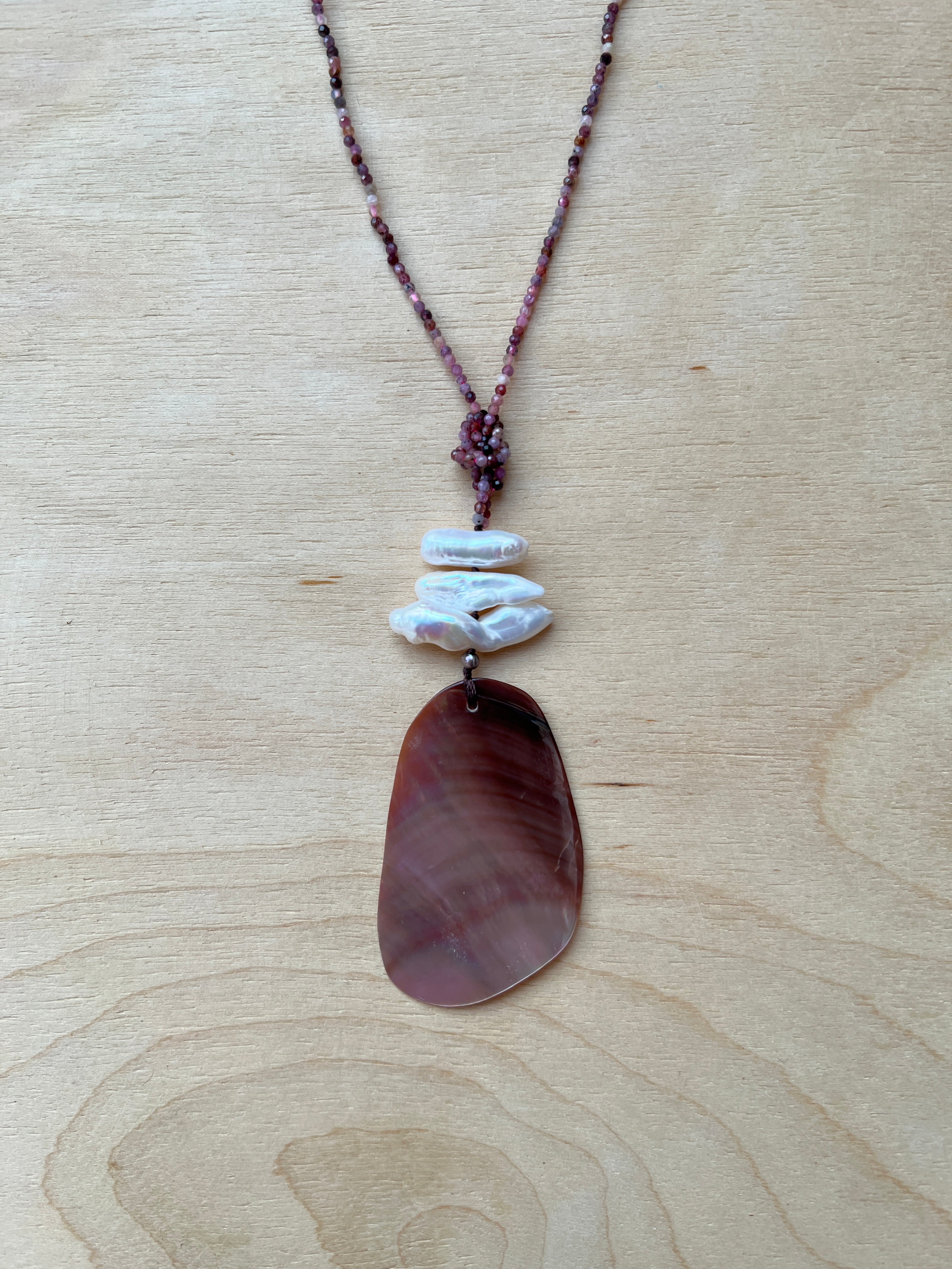 Plum Sunset - Shell Necklace