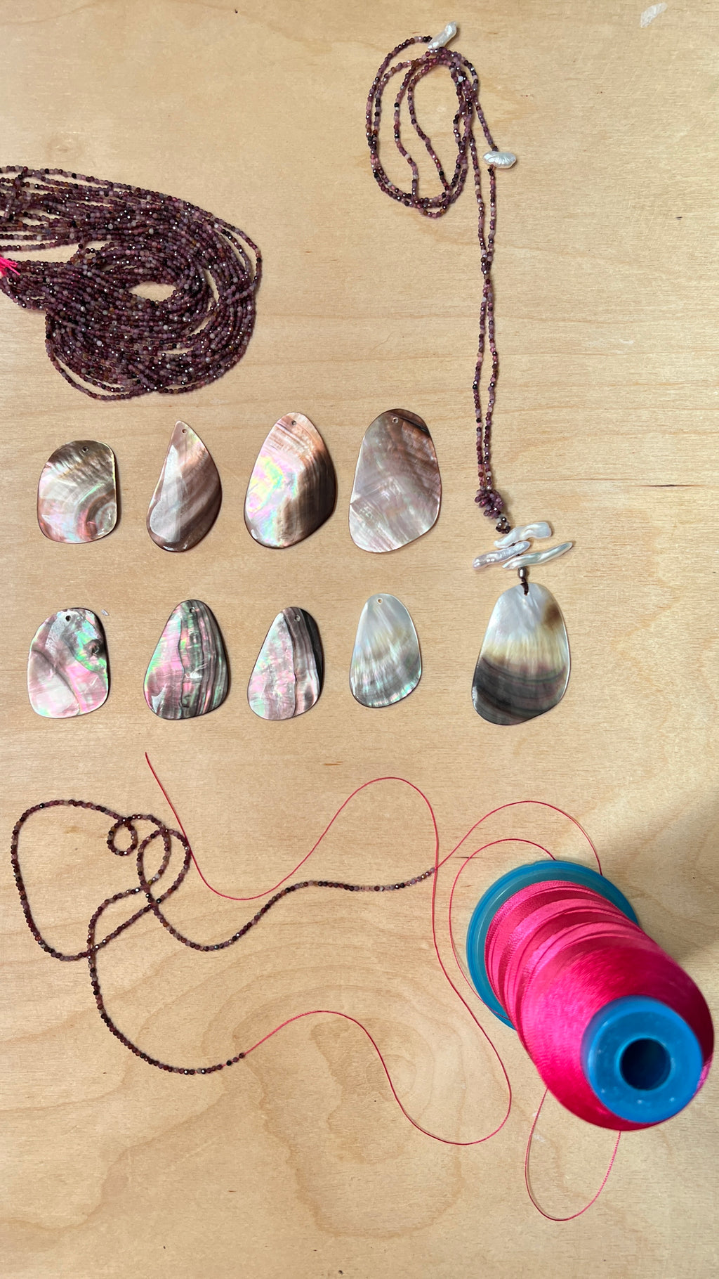 Plum Sunset - Shell Necklace