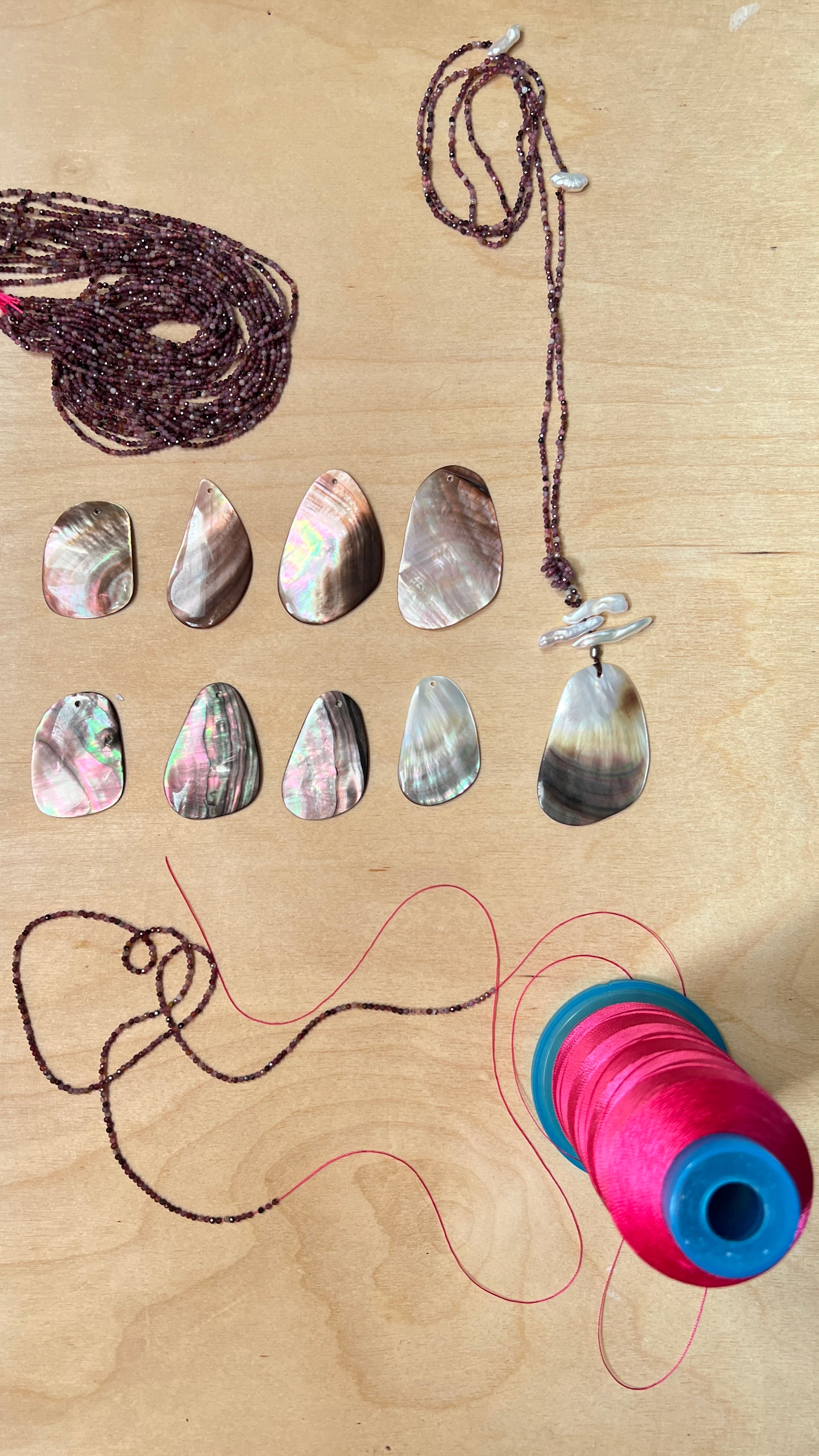 Plum Sunset - Shell Necklace