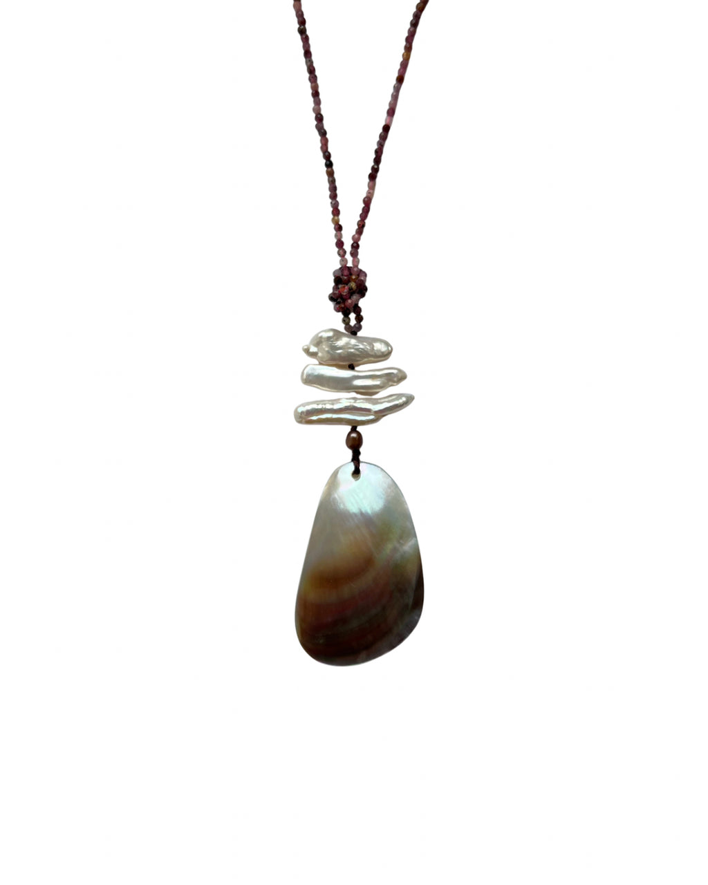 Plum Sunset - Shell Necklace