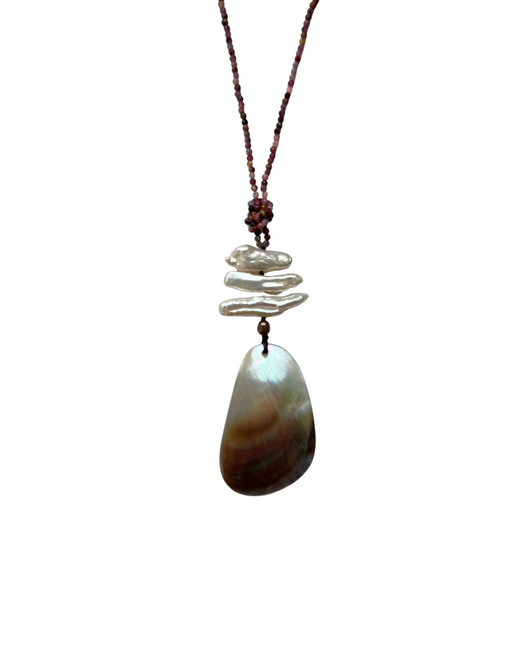 Plum Sunset - Shell Necklace