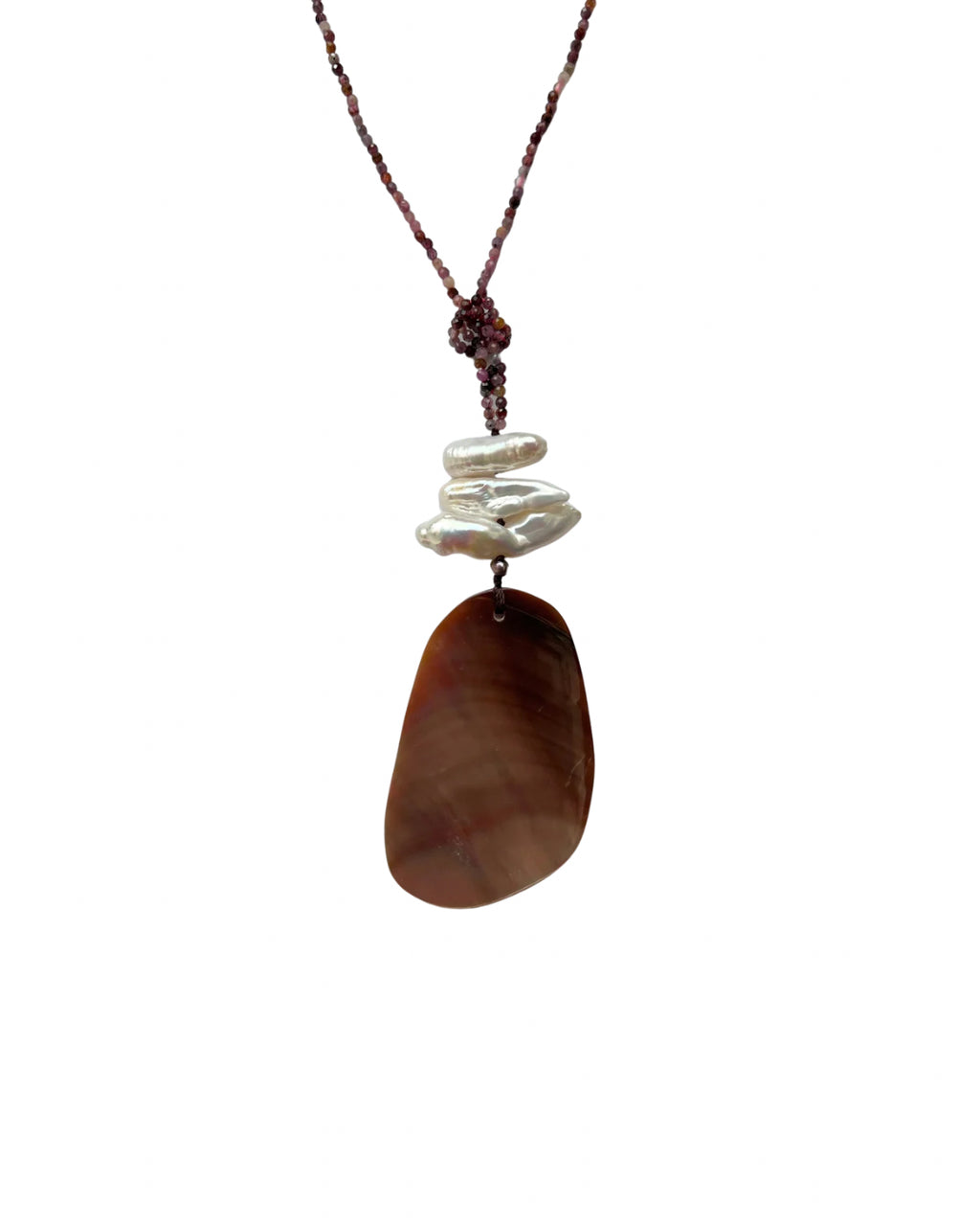 Plum Sunset - Shell Necklace