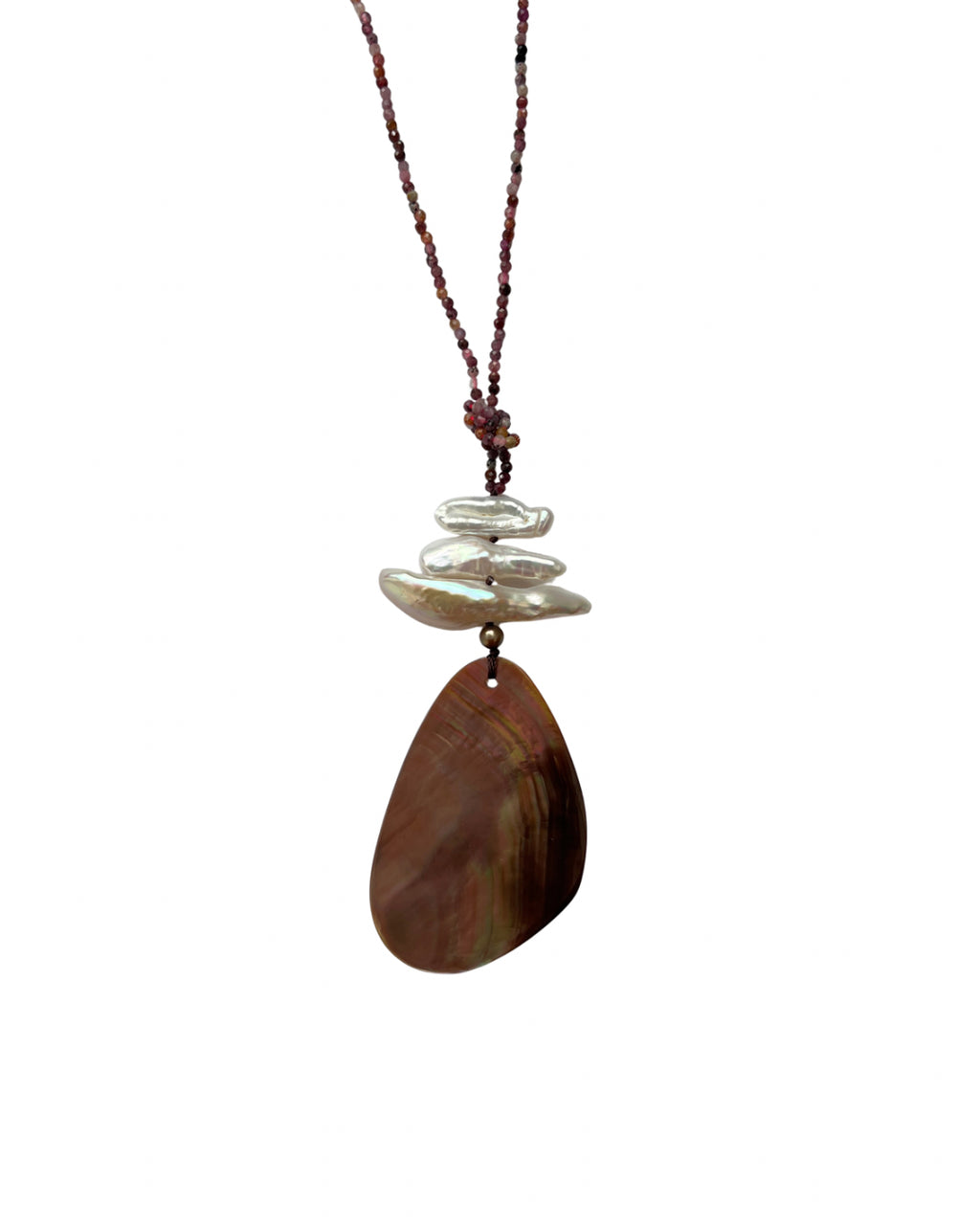 Plum Sunset - Shell Necklace