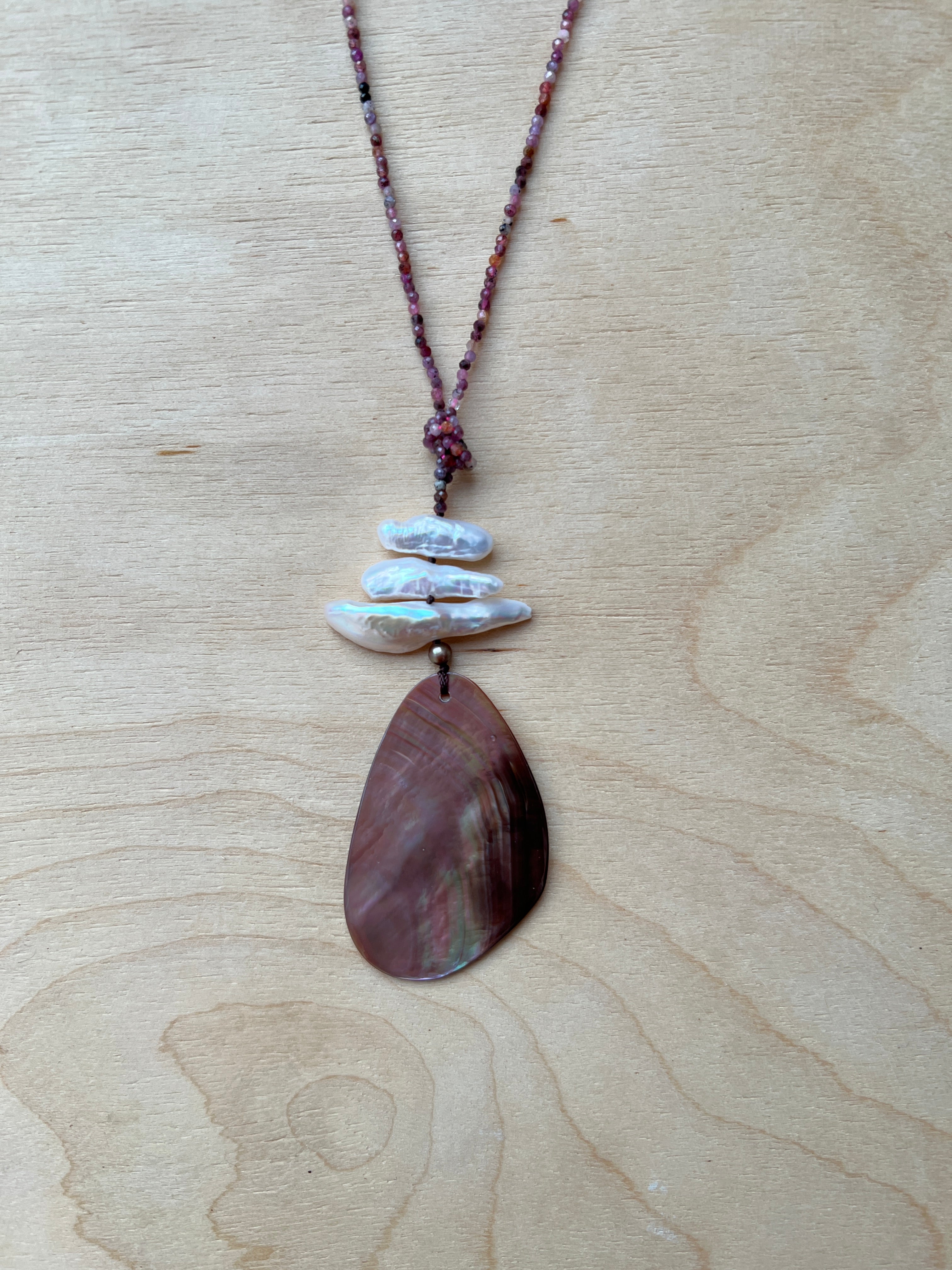 Plum Sunset - Shell Necklace