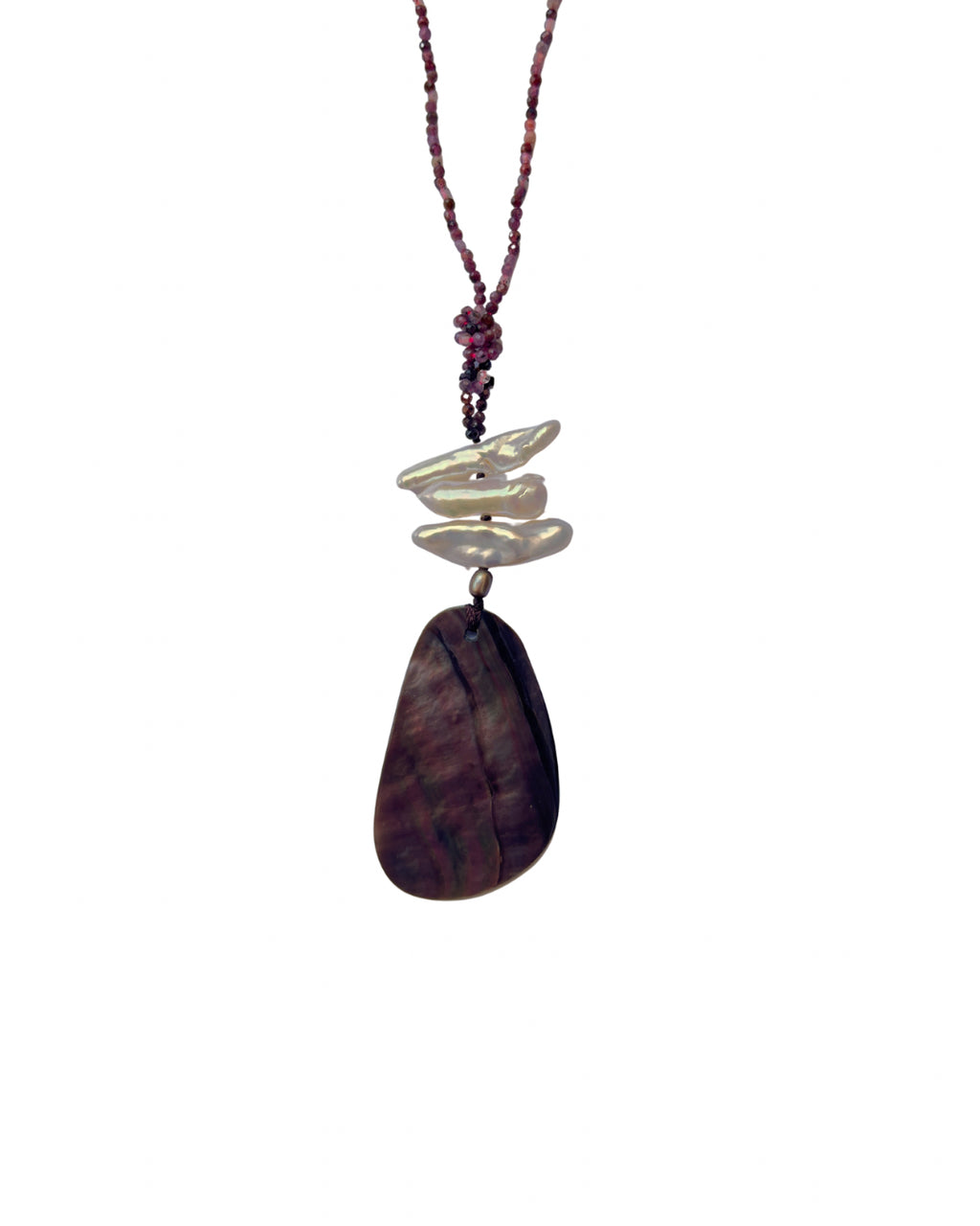 Plum Sunset - Shell Necklace