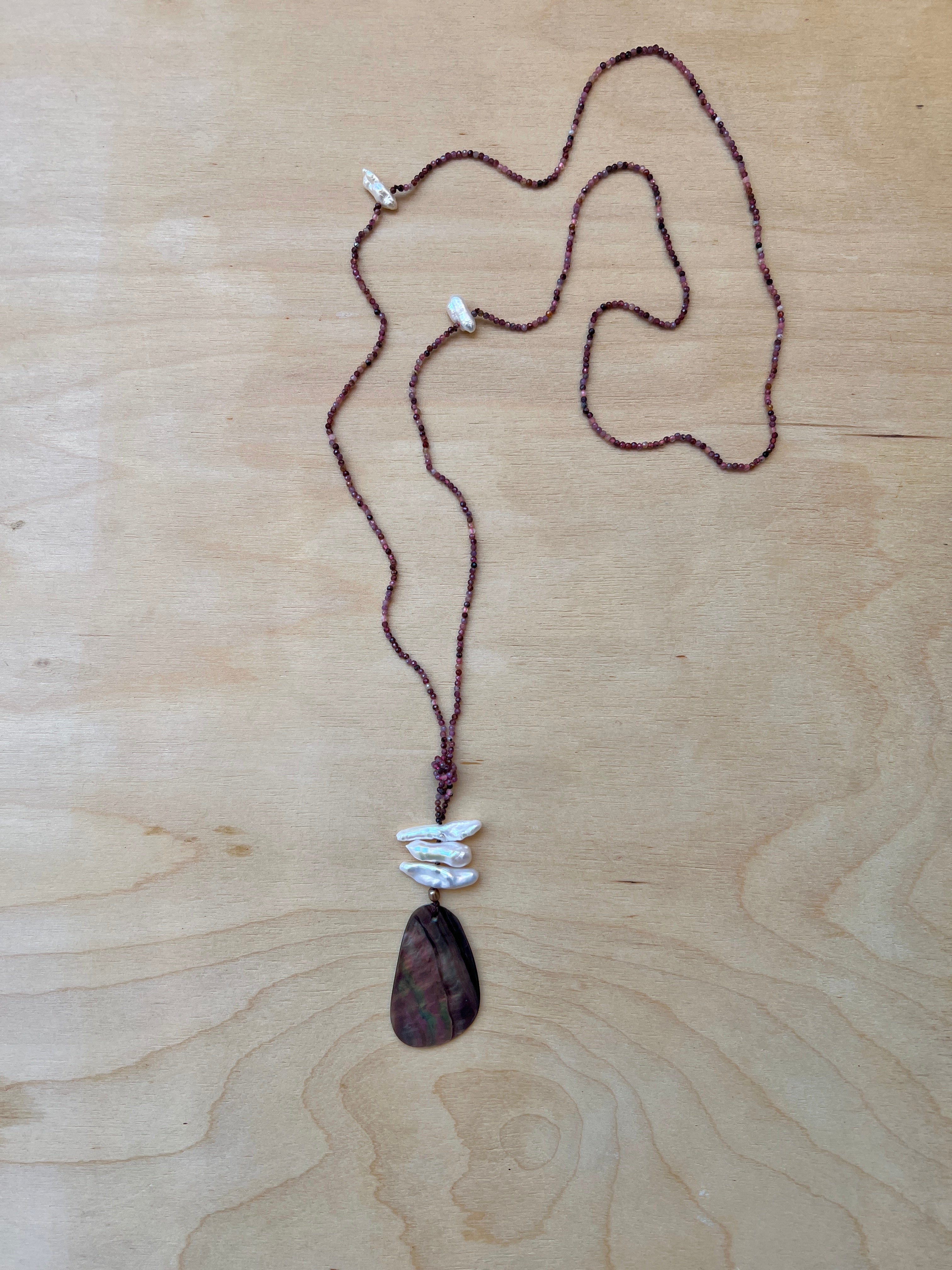 Plum Sunset - Shell Necklace